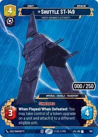 Shuttle ST-149 - Under Krennic's Authority (Serialized) - Jump to Lightspeed - Star Wars: Unlimited card