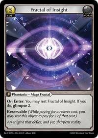 Fractal of Insight - Diao Chan Re: Collection, Idyll Corsage - Grand Archive TCG card