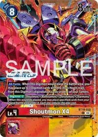 Shoutmon X4 (Ultimate Cup 25-26 Season 1) - Release Special Booster 2.5 - Digimon Card Game card