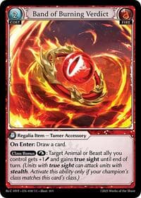 Band of Burning Verdict - Guo Jia Re: Collection, Heaven’s Favored - Grand Archive TCG card