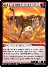 Cheetah of Bound Fury - Guo Jia Re: Collection, Heaven’s Favored - Grand Archive TCG card
