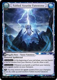 Fabled Azurite Fatestone - Guo Jia Re: Collection, Heaven’s Favored - Grand Archive TCG card