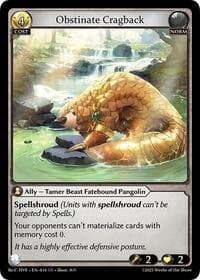 Obstinate Cragback - Guo Jia Re: Collection, Heaven’s Favored - Grand Archive TCG card