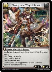 Zhang Jiao, Way of Peace - Abyssal Heaven - Grand Archive TCG card