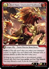 Red Hare, Unrivaled Stallion - Abyssal Heaven - Grand Archive TCG card