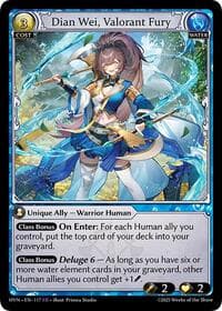 Dian Wei, Valorant Fury - Abyssal Heaven - Grand Archive TCG card