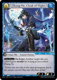 Zhang He, Cloak of Night - Abyssal Heaven - Grand Archive TCG card