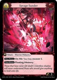 Savage Sunder - Abyssal Heaven - Grand Archive TCG card