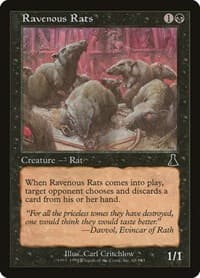 Ravenous Rats - Urza's Destiny - Magic: The Gathering card