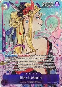 Black Maria (Illustration Box Vol.2) (Textured) - One Piece Promotion Cards - One Piece Card Game card