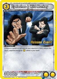 Eyelashes & Wild Monkey - UE06BT: One Punch Man Release Event Cards - Union Arena card