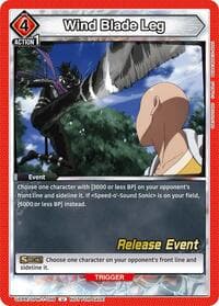 Wind Blade Leg - UE06BT: One Punch Man Release Event Cards - Union Arena card