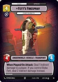 Fett's Firespray - Feared Silhouette (Foil) - Jump to Lightspeed: Weekly Play Promos - Star Wars: Unlimited card
