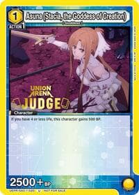 Asuna (Stacia, the Goddess of Creation) (Judge Pack) - Union Arena Promotion Cards - Union Arena card