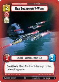 Red Squadron Y-Wing (Foil) - Jump to Lightspeed: Weekly Play Promos - Star Wars: Unlimited card
