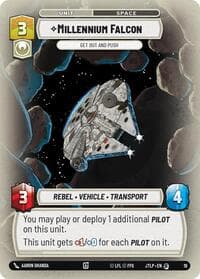 Millennium Falcon - Get Out And Push - Jump to Lightspeed: Weekly Play Promos - Star Wars: Unlimited card