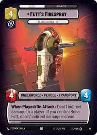Fett's Firespray - Feared Silhouette - Jump to Lightspeed: Weekly Play Promos - Star Wars: Unlimited card