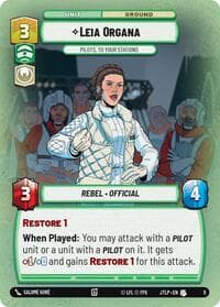 Leia Organa - Pilots, To Your Stations - Jump to Lightspeed: Weekly Play Promos - Star Wars: Unlimited card