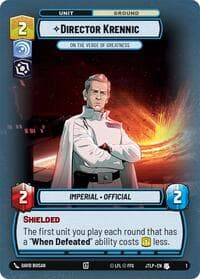 Director Krennic - On the Verge of Greatness - Jump to Lightspeed: Weekly Play Promos - Star Wars: Unlimited card