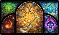 Magali Villeneuve Playmat for Magic: The Gathering (Kickstarter Exclusive) - Dominaria United Stained Glass - Ultra Pro Playmats - Playmats card