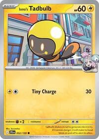 Iono's Tadbulb - SV09: Journey Together - Pokemon card
