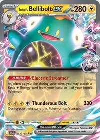 Iono's Bellibolt ex - SV09: Journey Together - Pokemon card
