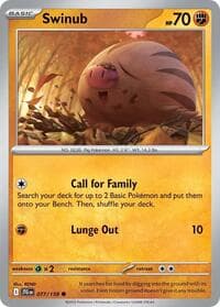 Swinub - SV09: Journey Together - Pokemon card