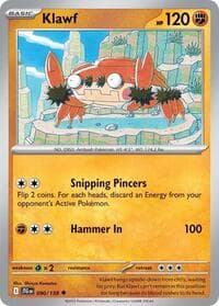 Klawf - SV09: Journey Together - Pokemon card