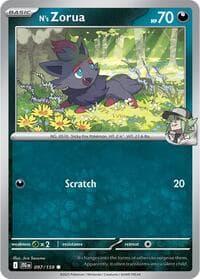 N's Zorua - SV09: Journey Together - Pokemon card