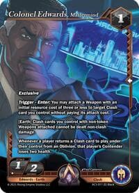 Colonel Edwards, Mastermind - Equilibrium - Alpha Clash card