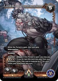 Lord Krung, Silent Berserker - Equilibrium - Alpha Clash card