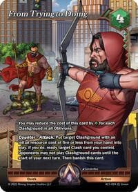 From Trying to Doing - Equilibrium - Alpha Clash card