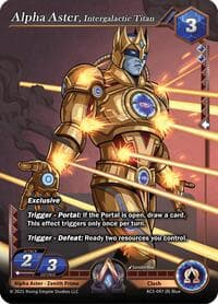 Alpha Aster, Intergalactic Titan - Equilibrium - Alpha Clash card