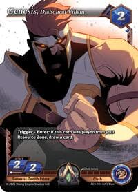 Genesis, Diabolical Villain - Equilibrium - Alpha Clash card