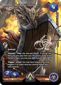 Rizlac, Monstrous Defender - Equilibrium - Alpha Clash card