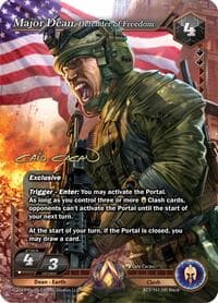Major Dean, Defender of Freedom (Iconic Rare) - Equilibrium - Alpha Clash card
