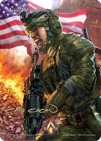 Major Dean, Defender of Freedom (Iconic Art) - Equilibrium - Alpha Clash card