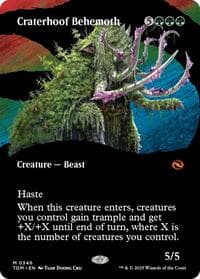 Craterhoof Behemoth (Borderless) - Tarkir: Dragonstorm - Magic: The Gathering card
