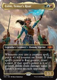 Eshki, Temur's Roar (Borderless) - Commander: Tarkir: Dragonstorm - Magic: The Gathering card