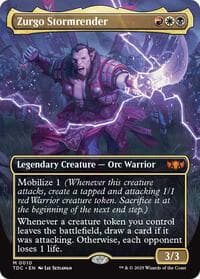 Zurgo Stormrender (Borderless) - Commander: Tarkir: Dragonstorm - Magic: The Gathering card