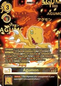 Agumon (Rare Pull) - Starter Deck 20: Protector of Light - Digimon Card Game card