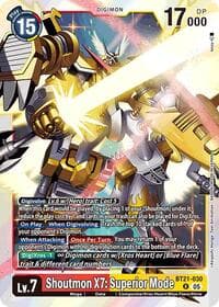 Shoutmon X7: Superior Mode - World Convergence - Digimon Card Game card
