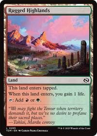 Rugged Highlands - Tarkir: Dragonstorm - Magic: The Gathering card