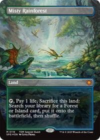 Misty Rainforest (Borderless) (Dragonscale Foil) - Special Guests - Magic: The Gathering card