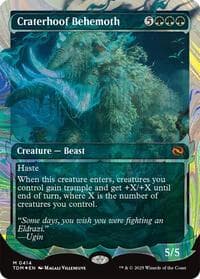 Craterhoof Behemoth (Showcase) (Halo Foil) - Tarkir: Dragonstorm - Magic: The Gathering card
