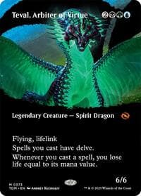 Teval, Arbiter of Virtue (Borderless) - Tarkir: Dragonstorm - Magic: The Gathering card