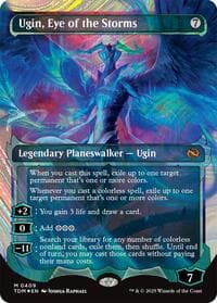 Ugin, Eye of the Storms (Showcase) (Halo Foil) - Tarkir: Dragonstorm - Magic: The Gathering card