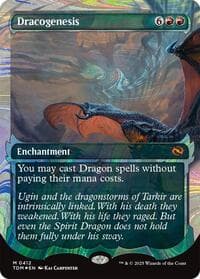 Dracogenesis (0412) (Showcase) (Halo Foil) - Tarkir: Dragonstorm - Magic: The Gathering card