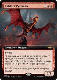 Caldera Pyremaw (Extended Art) - Commander: Tarkir: Dragonstorm - Magic: The Gathering card