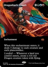 Dragonback Assault (Borderless) - Tarkir: Dragonstorm - Magic: The Gathering card